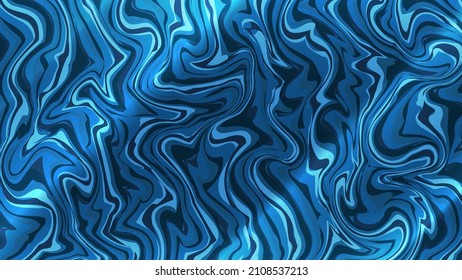 Abstract Blue Liquid Marbel Background