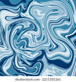 Abstract blue liquid marbled background. Vector illustration