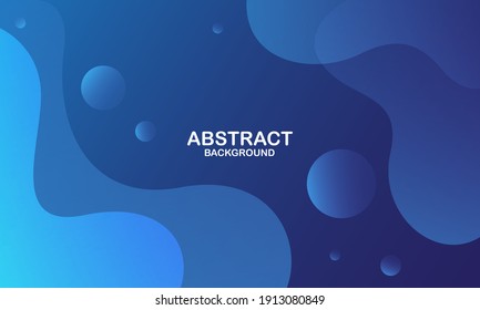 Abstract Blue Liquid Wave Background. Fluid Composition Of Shapes. Eps10 Vector