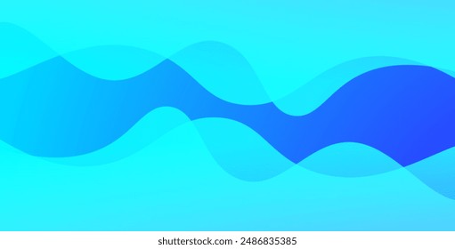 Abstract blue liquid wave background. Fluid composition of shapes. Eps10 vector