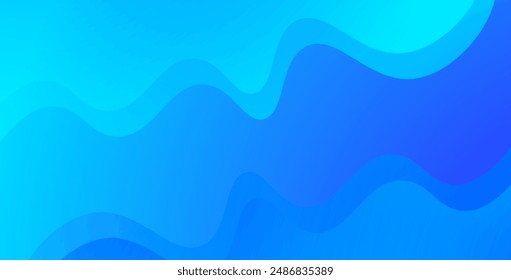 Abstract blue liquid wave background. Fluid composition of shapes. Eps10 vector