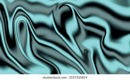 Abstract blue liquid wavy texture background. Elegant wavy background. Smooth wave and glossy