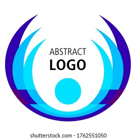 Diseño del logotipo azul abstracto en calidad vectorial.