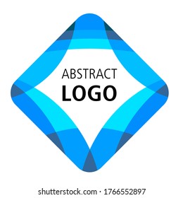 Diseño del logotipo azul abstracto en calidad vectorial.
