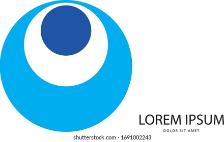Abstract blue logo in vector format. Can be used in branding or different graphic design layouts