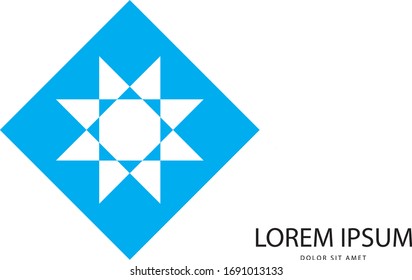 Abstract blue logo in vector format. Can be used in branding or different graphic design layouts