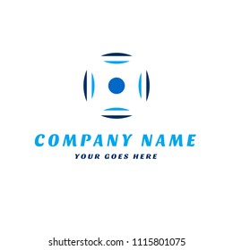 Abstract blue logotype modern design. Template business icon, sign, symbol, company logo