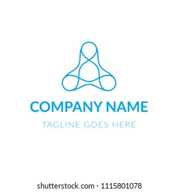 Abstract blue logotype modern design. Template business icon, sign, symbol, company logo
