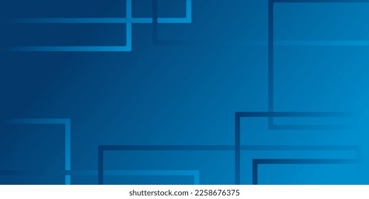 Pancarta de vector largo azul abstracto. Fondo de moda mínimo para presentaciones de negocios, diseño de encabezados web con espacio de copia para texto