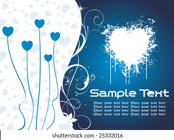 abstract blue love banner