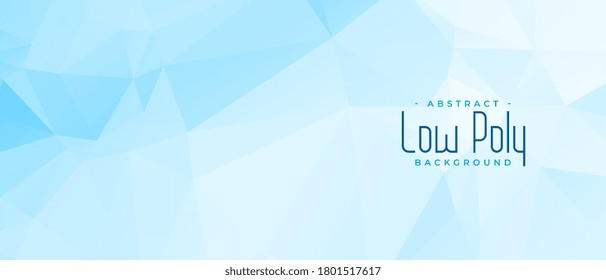 abstract blue low poly geometric banner design