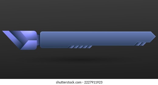 Abstract blue lower third video headline title button bar for screen broadcast