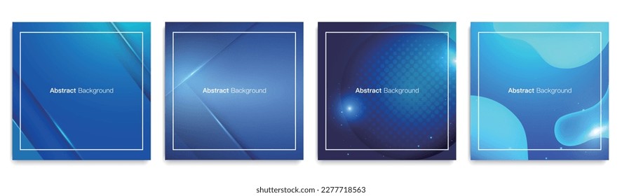 Abstract blue luxury background vector illustration set