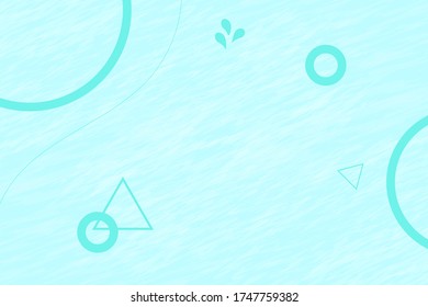 Abstract blue luxury texture background with circle triangle and stroke in blue color, simple and kids background concept