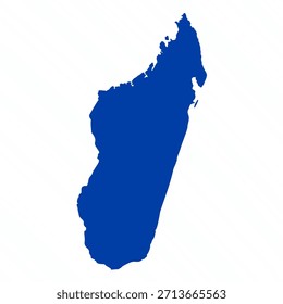 Mapa Abstract Blue Madagascar Simple