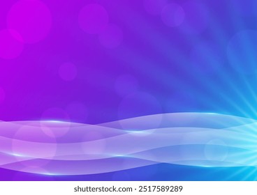 Abstrakter blauer und madgenta Hintergrund mit Lichteffekten