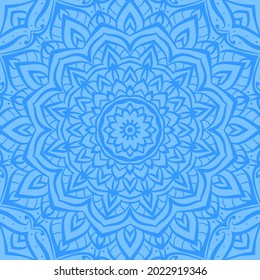 abstract blue mandala texture background vector design element