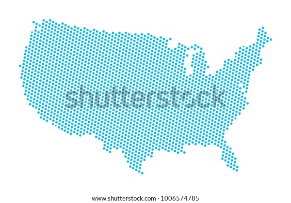Abstract Blue Map Of United States Of America Usa Dots Planet Lines Global World Map 7607