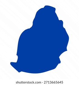 Mapa simple de Mauricio azul Abstractas