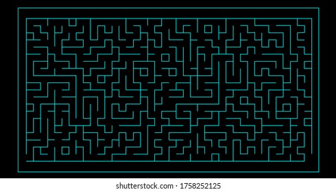 Resumen del laberinto de laberinto azul con matriz de entrada y salida