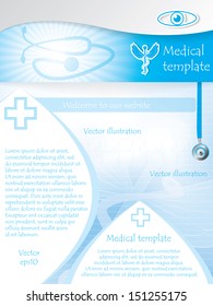 Abstract blue medical design template