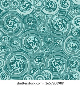 Recorte de los círculos menthol azules. Ilustración del vector