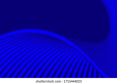 Fondo de color de degradado de malla azul abstracto con conexión de partículas y onda de líneas.