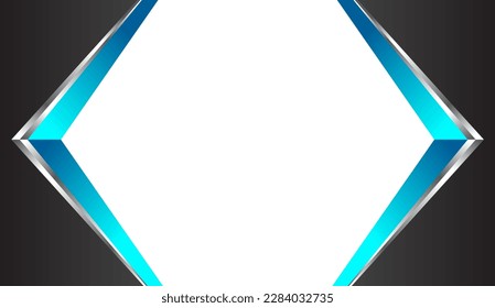 Abstract blue metal light arrow technology grey vector image