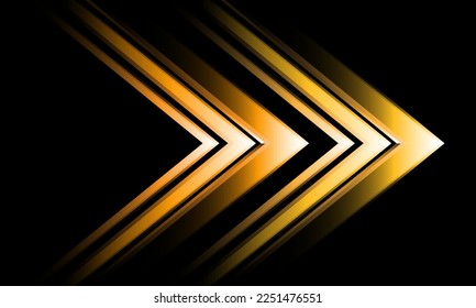 Resumen de la dirección de flecha metálica azul geométrica en negro con diseño de espacio en blanco tecnología moderna ilustración vectorial de fondo futurista.