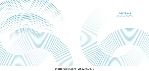 Abstract blue minimalist background. Modern circle lines pattern. Minimal geometric design. Futuristic concept. Suit for cover, poster, banner, brochure, header, presentation, web, flyer