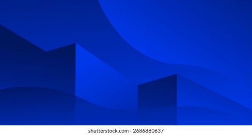 Abstract Blue minimalist shape vector background for corporate concept, template, poster, brochure, website, flyer design. Vector illustration