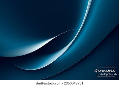 Fondo geométrico de la mezcla azul abstracta. Composición dinámica de formas. Ilustración vectorial.