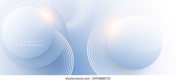 Fondo moderno azul Abstractas con Elementos circulares. Concepto de tecnología digital. Ilustración vectorial