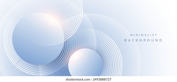 Abstract blue modern background with circle elements. Digital technology concept. vector illustration