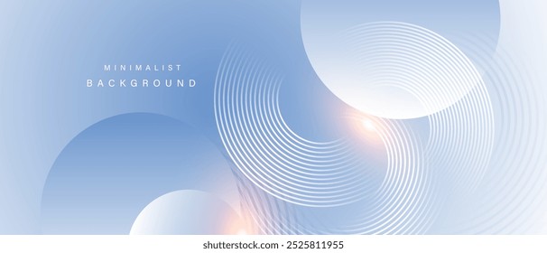 Abstract blue modern background with circle elements. Digital technology concept. vector illustration