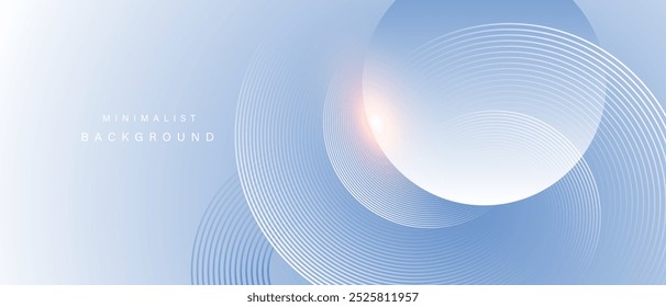 Abstract blue modern background with circle elements. Digital technology concept. vector illustration