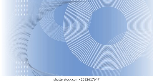 Abstract blue modern background with circle elements. Digital technology concept. vector illustration