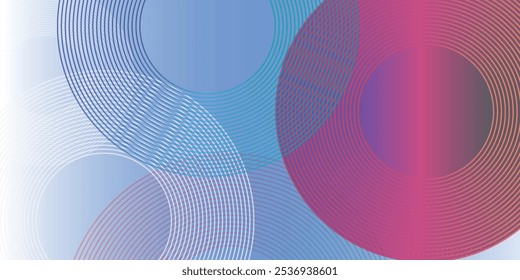 Abstract blue modern background with circle elements. Digital technology concept. vector illustration