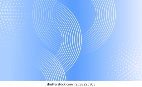 Abstract blue modern background with circle elements. Digital technology concept. vector illustration