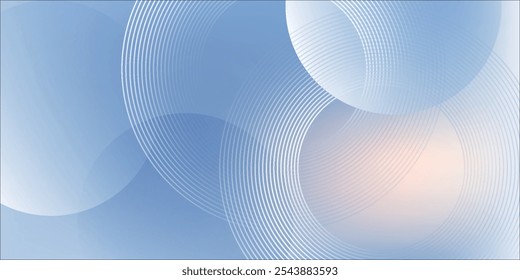 Fondo moderno azul Abstractas con Elementos circulares. Concepto de tecnología digital. Ilustración vectorial