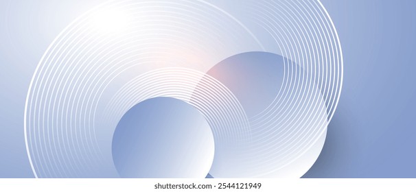 Abstract blue modern background with circle elements. Digital technology concept. vector illustration