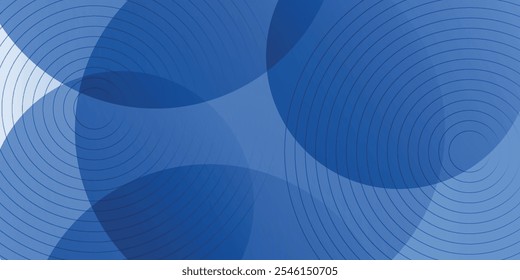 Abstract blue modern background with circle elements. Digital technology concept.