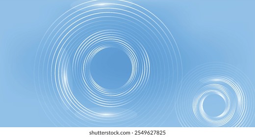 Abstract blue modern background with circle elements. Digital technology concept. vector illustration