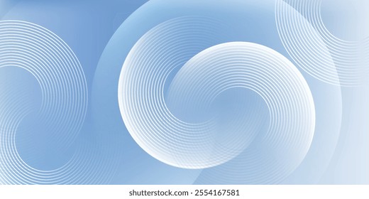 Abstract blue modern background with circle elements. Digital technology concept. vector illustration