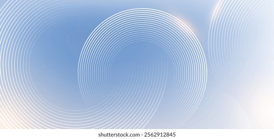 Abstract blue modern background with circle elements. Digital technology concept. vector illustration