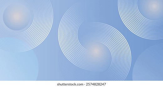 Abstract blue modern background with circle elements modern art