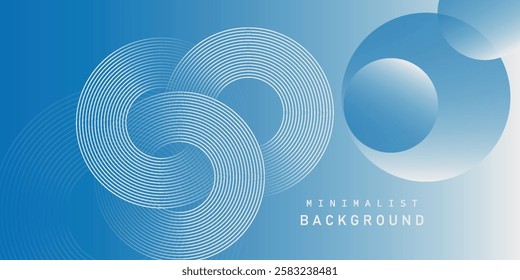 Abstract blue modern background with circle elements. Digital technology concept. vector illustration