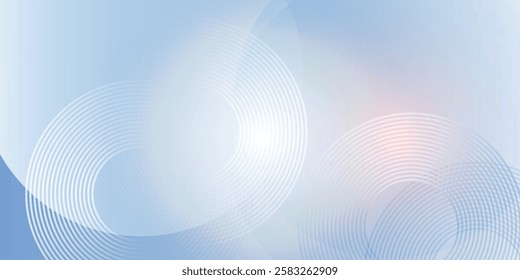 Abstract blue modern background with circle elements.