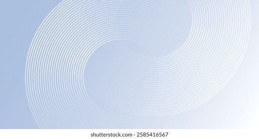 Abstract blue modern background with circle elements. Digital technology lines circle simple