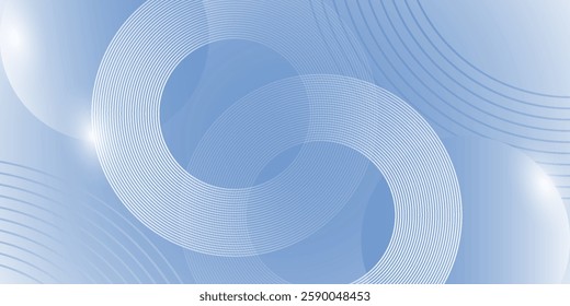 Abstract blue modern background with circle elements. Digital technology concept. vector illustration